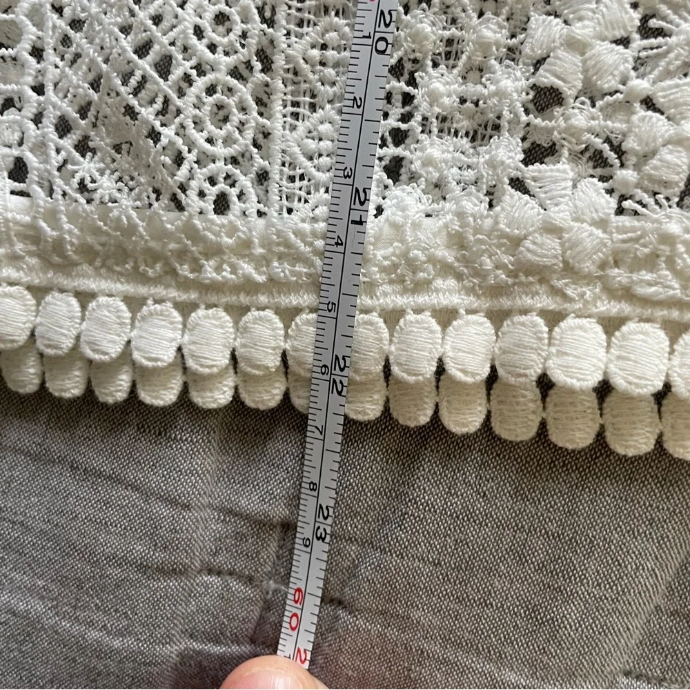 All Saints White Lace A-Line Midi Skirt - Picture 7 of 9